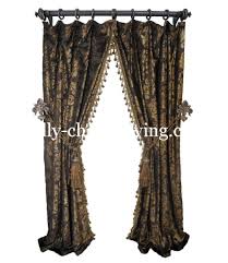 Add a modern taste of coastal living to your shower and soak in the easy, breezy lifestyle with campanella stripe shower curtain. Luxury Curtain Panel Chocolate Velvet With Beaded Tassel Fringe Reilly Chance Collection