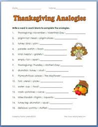 Explain why they do not work, and then change words as needed to make the analogy sound. Thanksgiving Analogies Thanksgiving Worksheets Classroom Freebies Speech Activities
