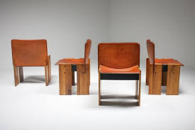 This is a great addition to your home whether in. Cognac Leather Dining Chairs By Tobia Afra Scarpa 1970s Set Of 4 For Sale At Pamono
