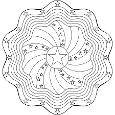 Stars And Stripes Mandala Coloring Page Mandala Coloring Pages Star Coloring Pages Abstract Coloring Pages