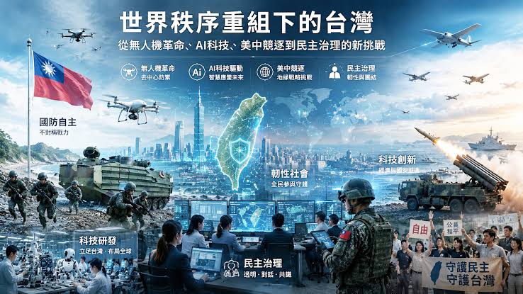 世界秩序重組下的台灣：從無人機革命、AI科技、美中競逐到民主治理的新挑戰| 報新聞Mega News
