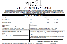 Rue 21 Application The Official Employment Form