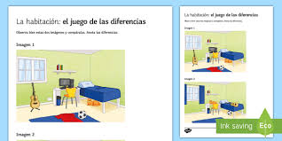 My Bedroom Spot The Differences Game Spanish Speaking Practice Prepositions Bedroom Spot Spot The Difference Games How To Speak Spanish Childrens Learning