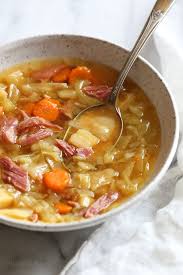 Leftover Ham Bone Soup With Potatoes And Cabbage Recipe Ham And Cabbage Soup Ham Bone Soup Leftover Ham Recipes
