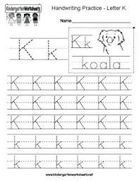 Letter K Writing Practice Worksheet Writing Practice Worksheets Alphabet Worksheets Preschool Writing Practice