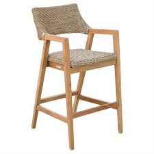 Wicker bar stools, wicker kitchen stools, wicker counter stools, wicker swivel bar stools, white wicker stool, wicker vanity stool, wicker foot stools restrain it to one area or function: Kingsley Bate Spencer Mid Century Modern Brown Wicker Teak Outdoor Bar Stool Kathy Kuo Home
