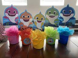 Baby Shark Diy Centerpieces Shark Theme Birthday Shark Themed Birthday Party Shark Party Decorations