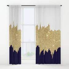 Add a dash of sparkle to your wedding day, prom, birthday party, quinceanera, anniversary, or. Modern Navy Blue White Faux Gold Glitter Brushstrokes Window Curtains Blue And Gold Living Room Gold Curtains Living Room Blue And Gold Bedroom
