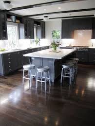 Gallery featuring images of 34 kitchens with dark wood floors. 32 Dark Cabinets W Light Or Dark Floor Ideas Kitchen Design Kitchen Remodel Dark Cabinets