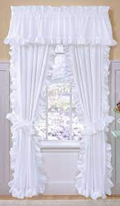 Classic Cape Cod Curtain Panel Pair Curtains Ruffle Curtains White Ruffle Curtains