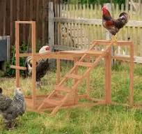 Chicken Toys For Coop Wooden Chicken Perch Stand With Metal Ground Plug -  Perfect For Coops, Birds & Poultry Small Chicken Coop