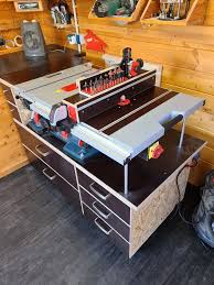 Habe noch diverse werkstattschränke mit schubladen unten und regal oben. Unterschrank Bosch Gts 10 Xc Mit Eingebauter Oberfrase Unterschrank Werkstattschranke Aufbewahrung Werkstatt
