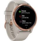 Venu Rose Gold Stainless Steel Bezel with Light Sand Case and Silicone Band Garmin
