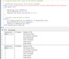 Sql Server Execute Statement With Result Set Ptr