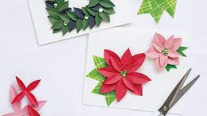 Tis the season paper, heartwarming hugs paper and poinsettia place paper and gift bow punch. 26 Diy Christmas Card Ideas