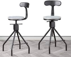 You can find bar stools with or without padded seating. 17 Stories Industrial Bar Stool Swivel Adjustable Counter Height Wood Metal Bar Stools With Full Back Wayfair