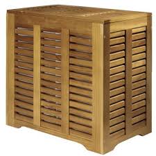 Coffre A Linge Tial 2 Bacs Outdoor Storage Outdoor Storage Box Laundry Hamper