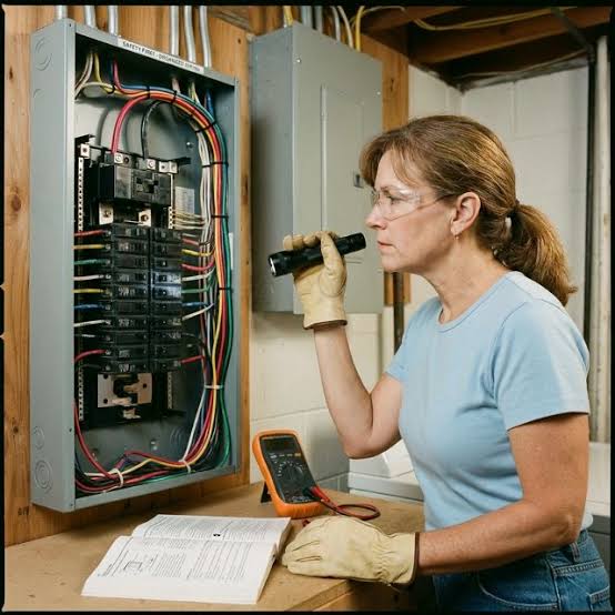 Local electrician fitting a fuse box and testing circuits in Bromley