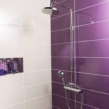 Pourquoi opter pour du carrelage mural dans une salle de bain ? Faience Mur Violet Tulipe N 3 Loft Brillant L 20 X L 50 2 Cm Deco Salle De Bain Toilette Salle De Bain Violet Design De Salle De Bain