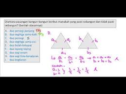 Diantara Pasangan Bangun Bangun Berikut Manakah Yang Pasti Sebangun Dan Tidak Pasti Sebangun Youtube