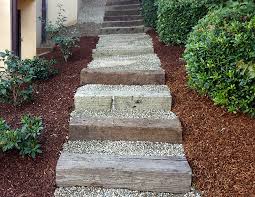 The ideas depend on your own … Custom Outdoor Steps Railroad Ties Gravel Los Angeles By Flores Artscape Houzz