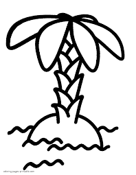 I love trees coloring page. Palm Tree Picture For Kids To Color Coloring Pages Printable Com