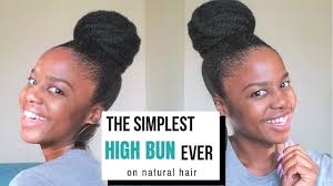 This cool cut for black hair extends the hairline into an arced part that also divides long hair from short. How To Create A Simple High Bun On Natural Hair Toia Barry