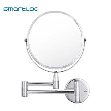 Modern bathroom mirrors magnifying cosmetic vanity mirror with light nova68. Smartloc 17cm 1x 5x Magnifying Bathroom Mirror Wall Mounted Makeup Mirror Bath Double Adjustable Round Cosmetic Beauty Mirror Buy At The Price Of 27 42 In Aliexpress Com Imall Com