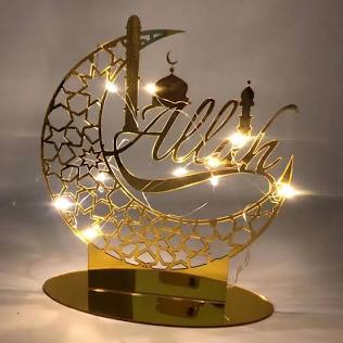 Ramadan Acrylic LED Tabletop Ornament (Model 006), AI generated