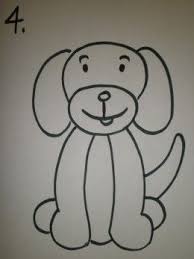 How To Draw A Simple Dog With Oil Pastels Dog Drawing Simple Oil Pastel Easy Drawings