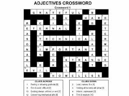 Each crossword puzzle pdf file includes a puzzle grid, one or two definitions pages, and a solution page. Adjectives Crossword Puzzles Teaching Resources