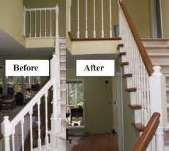 Stair Makeover Refinishing Banister Stair Parts Blog Stair Makeover Refinish Staircase Fireplace Mantel Decor