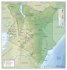 What countries are in africa? Large Detailed Physical Map Of Kenya Kenya Africa Mapsland Maps Of The World