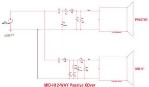 2way Passive Crossover Mid Hi Electronics Circuit Crossover Subwoofer