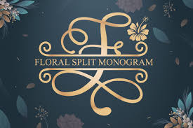 Free Free 219 Flower Split Monogram Svg Free SVG PNG EPS DXF File