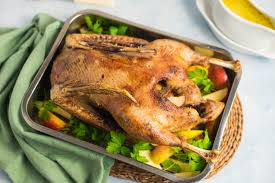 In germany, the primary christmas dishes are roast goose and carp, although duck, other fish, or suckling pig may also be served. German Christmas Goose Weihnachtsgans