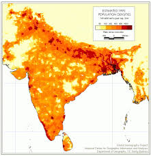 India Population Density India World Map Science And Nature Map