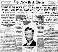 Lindbergh Articles From The New York Times Lindbergh Charles Lindbergh New York To Paris