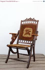 Victorian Tapestry Chair 1800s Folding Lawn Chair Etsy Victorian Tapestries Lawn Chairs Blue Velvet Dining Chairs