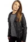 Manteau imitation cuir femme