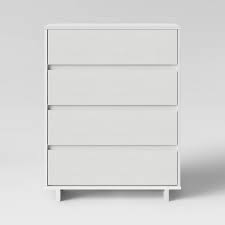 Drawer chests constructed with solid wood and veneers. Modern 4 Drawer Dresser White Room Essentials Target