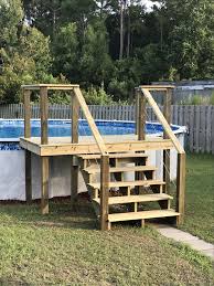 Pool Im Garten Garten Garden Above Ground Pool Deck 4x8 Deck For 27 Pool 4x8 Deck Garden In 2020 Above Ground Pool Decks Backyard Pool Landscaping Pool Deck Plans