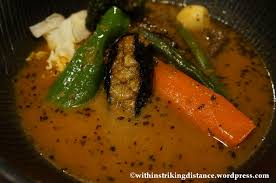 How it works is, they have a curry soup base, either veggie or meat. Food Report Lavi Esta Branch Sapporo Within Striking Distance