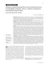 3 wagner jc, sleggs ca and marchand p: Pdf Asbestos Related Diseases From Environmental Exposure To Crocidolite In Da Yao China I Review Of Exposure And Epidemiological Data