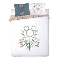 Minnie Attrape Reve Parure De Lit Double Housse De Couette Coton Taille 200x200 Cm Couettes De Lit Parure De Lit Housse De Couette