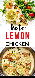 Keto Lemon Chicken Low Carb Gluten Free Kicking Carbs Recipe Healthy Chicken Recipes Stuffed Peppers Low Carb Chicken Recipes