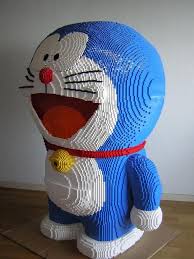 Scrapbook Lego Sculptures Lego Art Doraemon Cartoon
