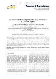 Having the best solutions for your electrical needs. Pdf An Improved Music Algorithm For Doa Estimation Of Coherent Signals