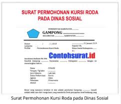Surat Permohonan Kursi Roda Pada Dinas Sosial Kursi Roda Surat Kursi