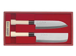 Coffret 2 Couteaux Japonais De Cuisine Santoku Nakiri 392500 Co Couteau Coffret Japon